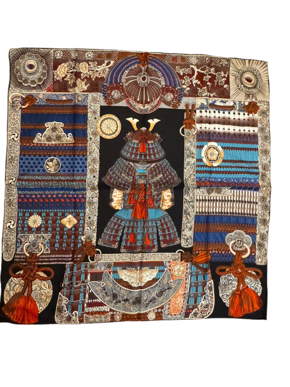 Luxury 90cm Silk Samurai Scarf
